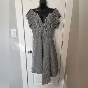 Black and White striped Maurices Dress